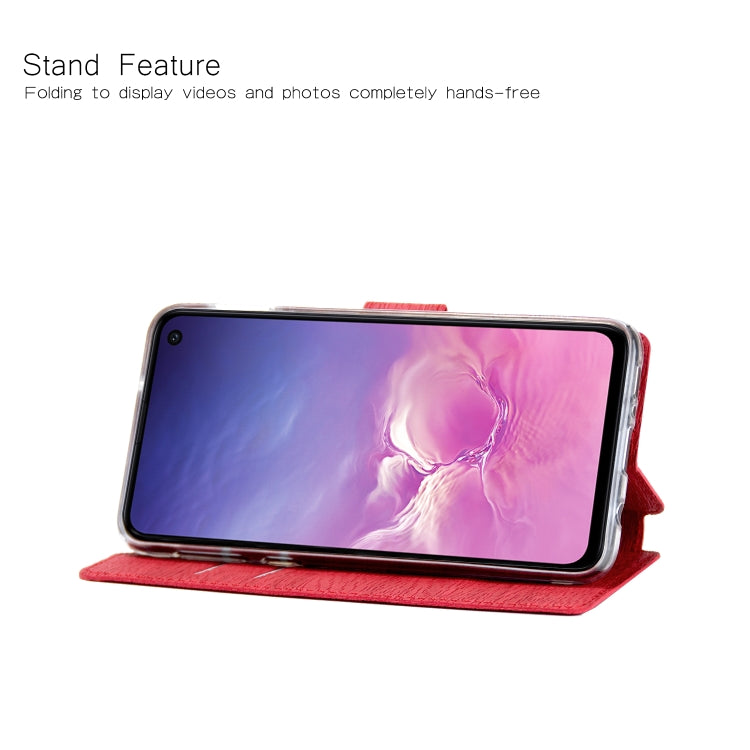 For Galaxy S10e Ultra-thin Tree Texture Horizontal Flip TPU + PU Leather Case, with Card Slots & Holder & Lanyard