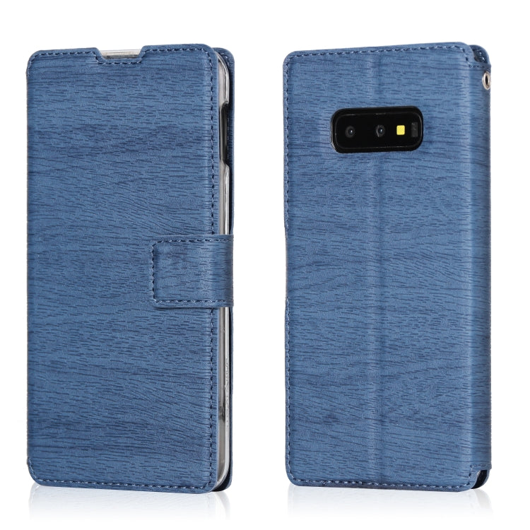 For Galaxy S10e Ultra-thin Tree Texture Horizontal Flip TPU + PU Leather Case, with Card Slots & Holder & Lanyard