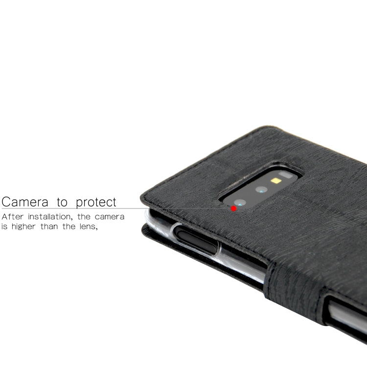 For Galaxy S10e Ultra-thin Tree Texture Horizontal Flip TPU + PU Leather Case, with Card Slots & Holder & Lanyard