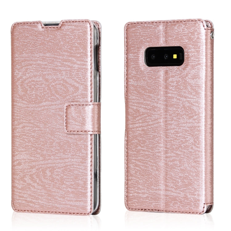 For Galaxy S10e Ultra-thin Tree Texture Horizontal Flip TPU + PU Leather Case, with Card Slots & Holder & Lanyard