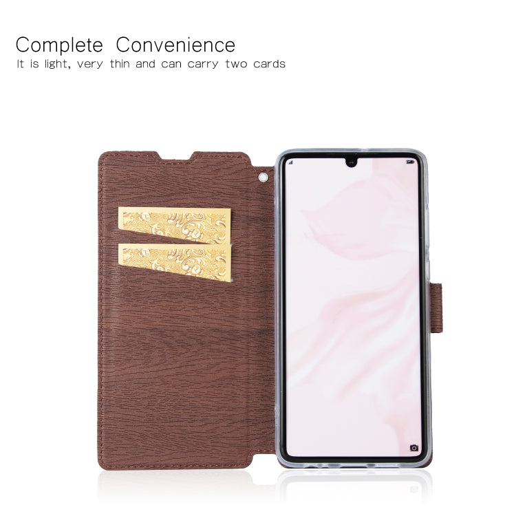 For Xiaomi Mi 9 Ultra-thin Tree Texture Horizontal Flip TPU + PU Leather Case, with Card Slots & Holder & Lanyard
