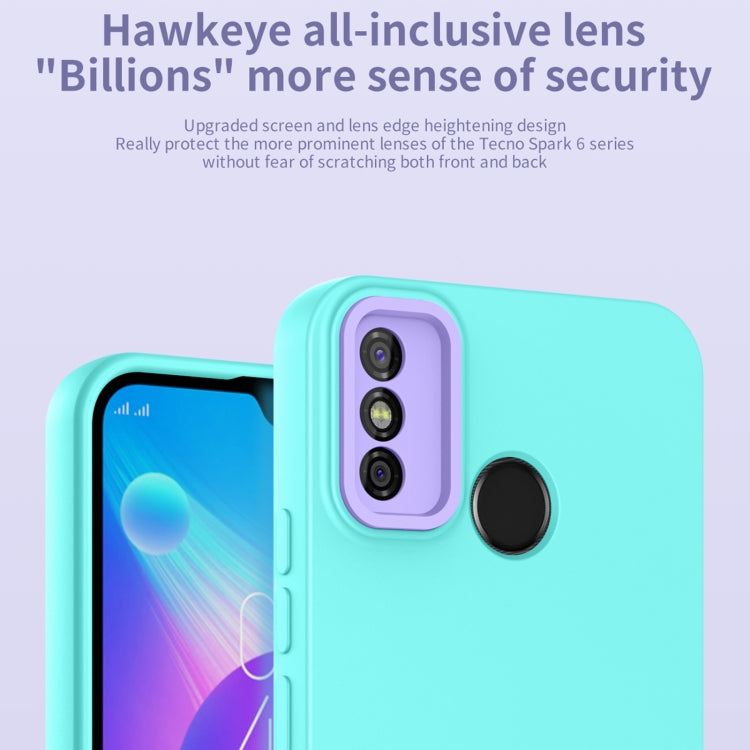 For TECNO Spark 6 Go Eagle Eye Lens Oily Feel TPU + PC Phone Case
