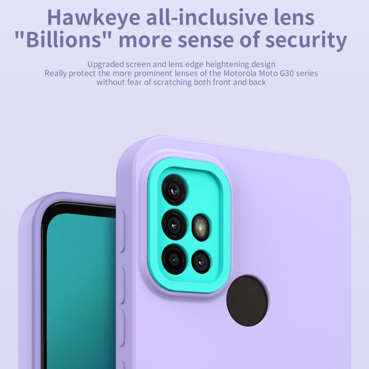 For Motorola Moto G10 / G20 / G30 Eagle Eye Lens Oily Feel TPU + PC Phone Case