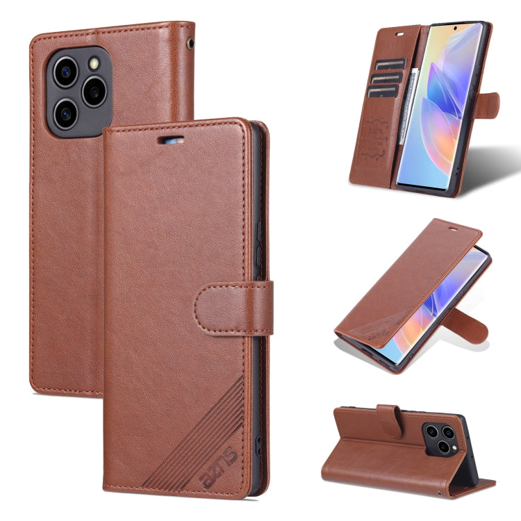 For Honor 60 SE AZNS Sheepskin Texture Flip Leather Phone Case