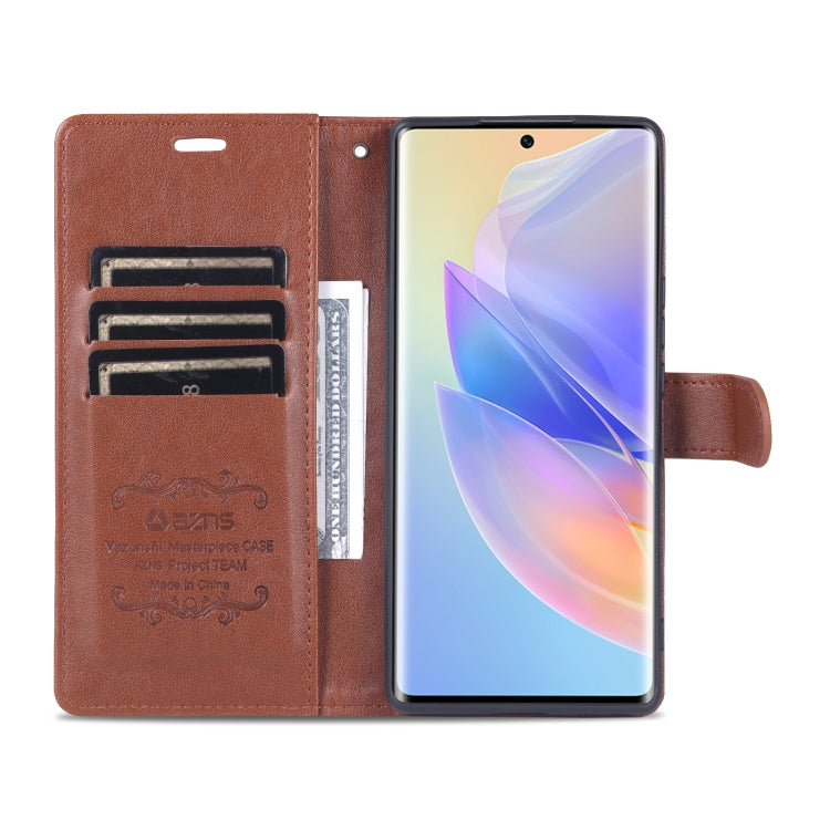 For Honor 60 SE AZNS Sheepskin Texture Flip Leather Phone Case