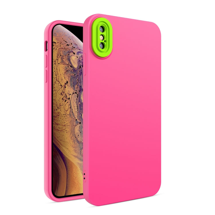 For iPhone X / XS Eagle Eye Lens Oily Feel TPU + PC Phone Case