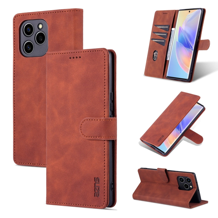 For Honor 60 SE AZNS Skin Feel Calf Texture Horizontal Flip Leather Phone Case