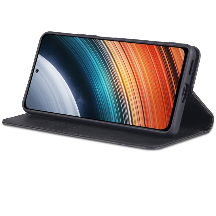 For Xiaomi Redmi K40S AZNS Magnetic Calf Texture Leather Phone Case