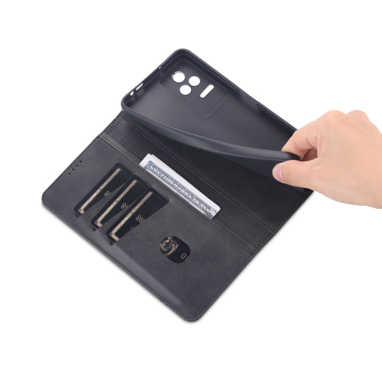 For Xiaomi Redmi K40S AZNS Magnetic Calf Texture Leather Phone Case