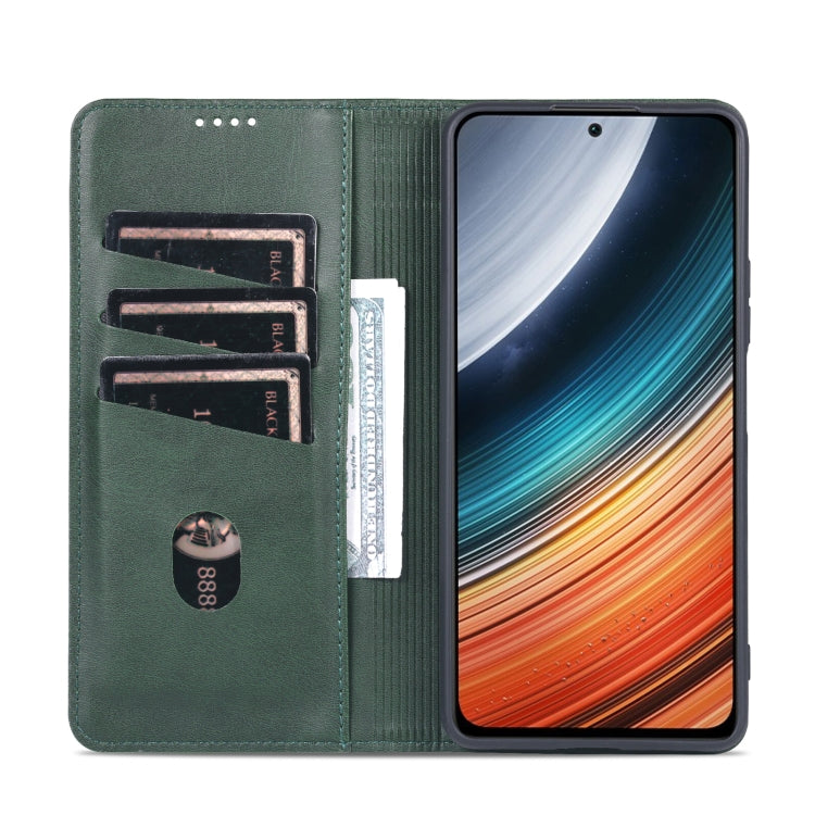 For Xiaomi Redmi K40S AZNS Magnetic Calf Texture Leather Phone Case