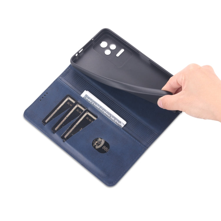 For Xiaomi Redmi K40S AZNS Magnetic Calf Texture Leather Phone Case