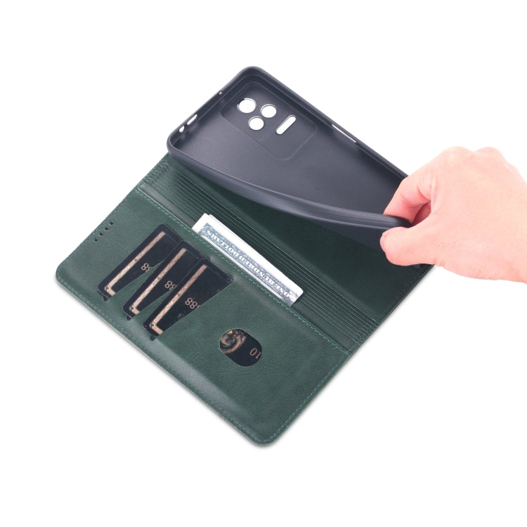 For Xiaomi Redmi K50 / K50 Pro AZNS Magnetic Calf Texture Leather Phone Case