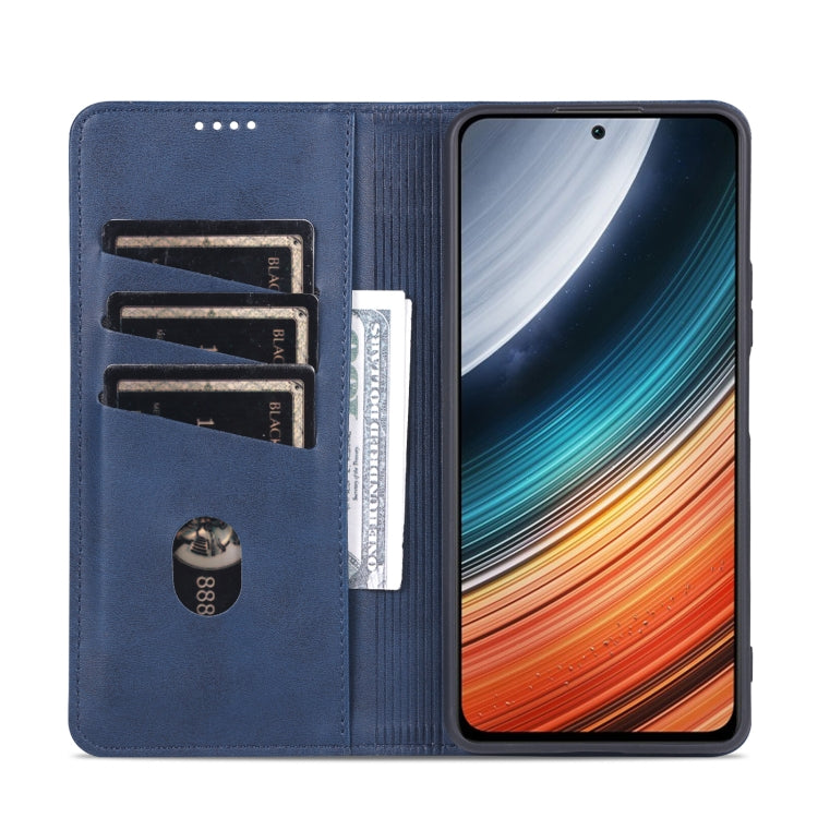 For Xiaomi Redmi K50 / K50 Pro AZNS Magnetic Calf Texture Leather Phone Case