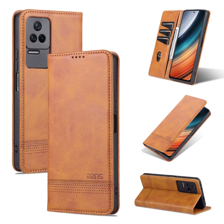 For Xiaomi Redmi K50 / K50 Pro AZNS Magnetic Calf Texture Leather Phone Case