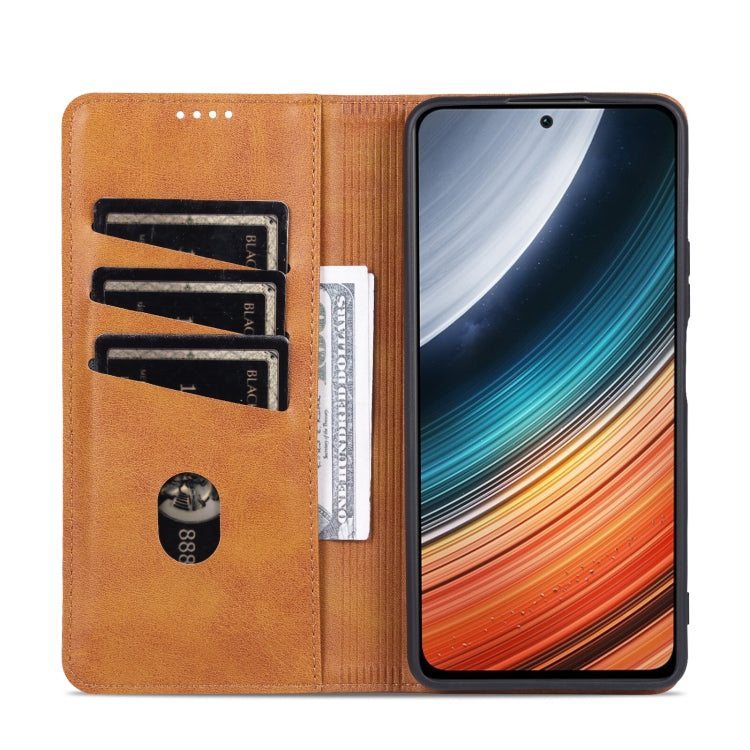 For Xiaomi Redmi K50 / K50 Pro AZNS Magnetic Calf Texture Leather Phone Case