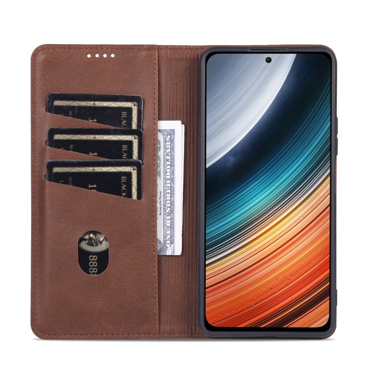 For Xiaomi Redmi K50 / K50 Pro AZNS Magnetic Calf Texture Leather Phone Case