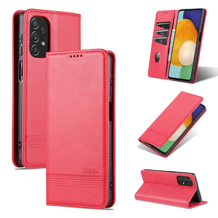 For Samsung Galaxy A23 5G AZNS Magnetic Calf Texture Leather Phone Case