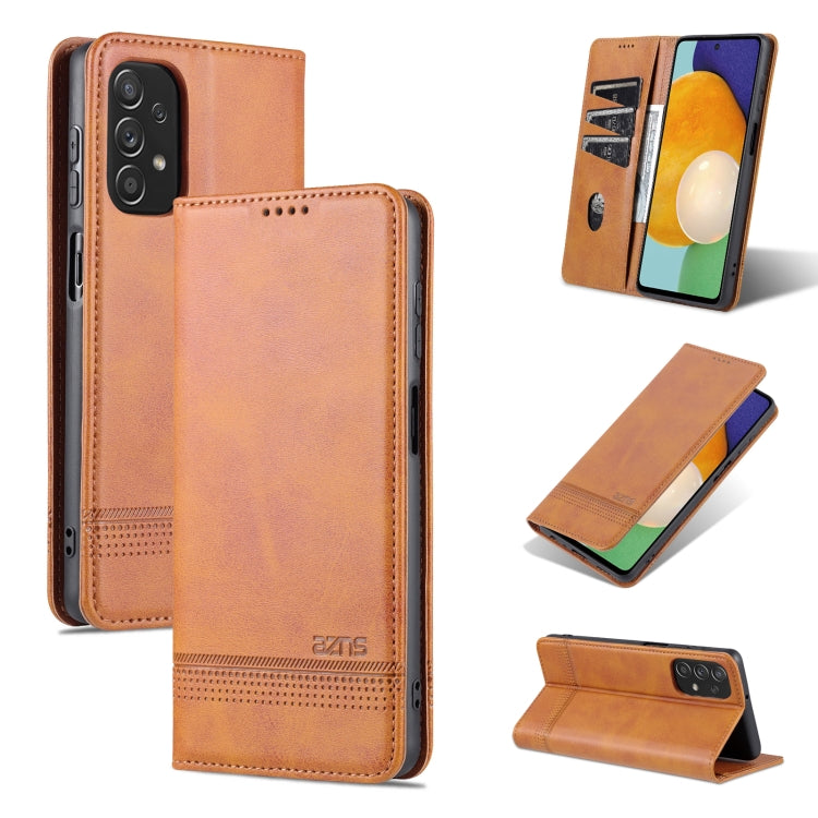 For Samsung Galaxy A23 5G AZNS Magnetic Calf Texture Leather Phone Case
