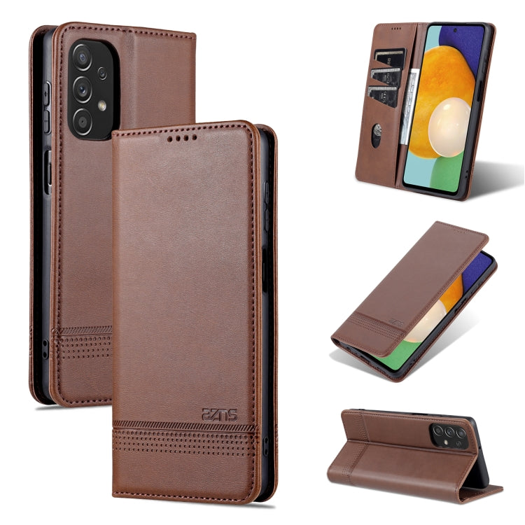 For Samsung Galaxy A23 5G AZNS Magnetic Calf Texture Leather Phone Case