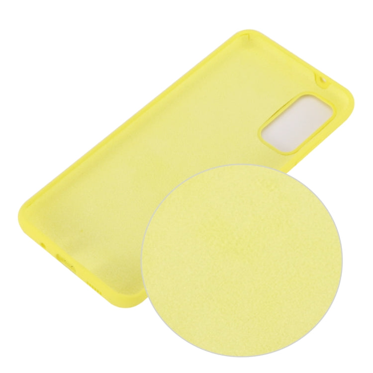 For Galaxy S20+ Solid Color Liquid Silicone Shockproof Full Coverage Protective Case