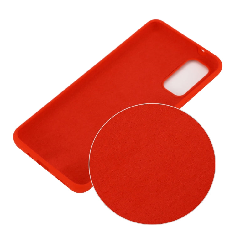 For Galaxy S20+ Solid Color Liquid Silicone Shockproof Full Coverage Protective Case