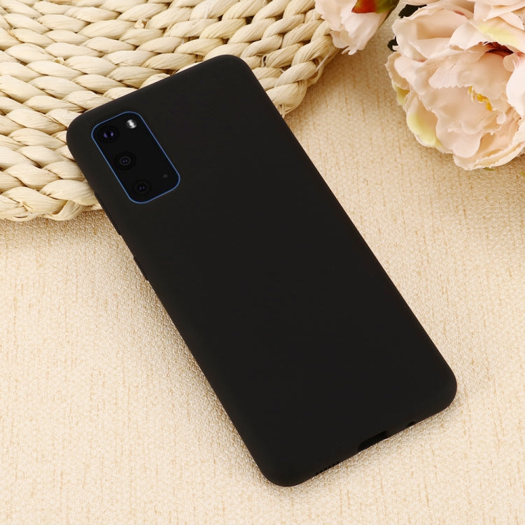 For Galaxy S20+ Solid Color Liquid Silicone Shockproof Full Coverage Protective Case