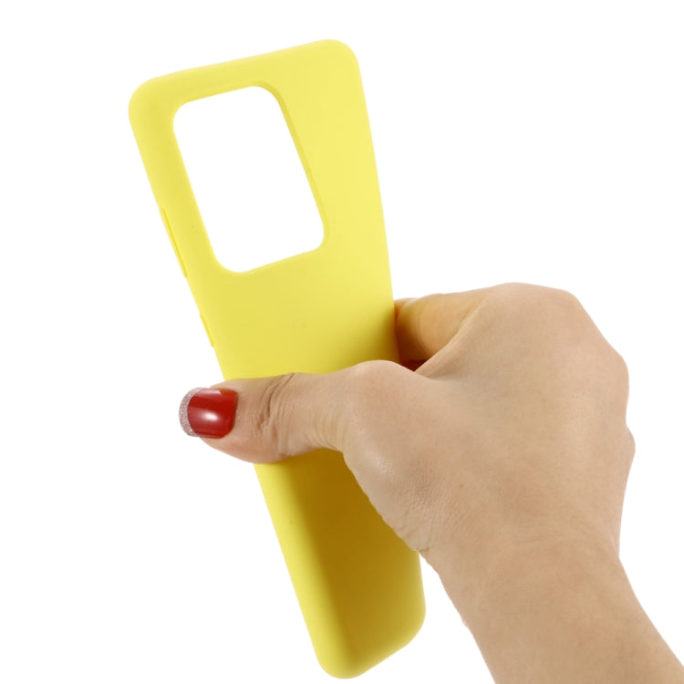 For Galaxy S20 Ultra Solid Color Liquid Silicone Shockproof Full Coverage Protective Case