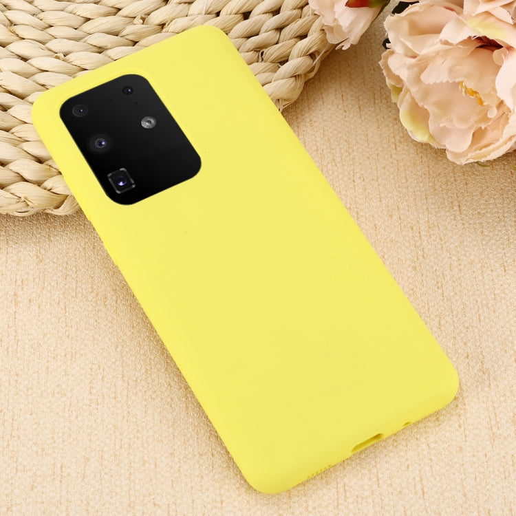For Galaxy S20 Ultra Solid Color Liquid Silicone Shockproof Full Coverage Protective Case
