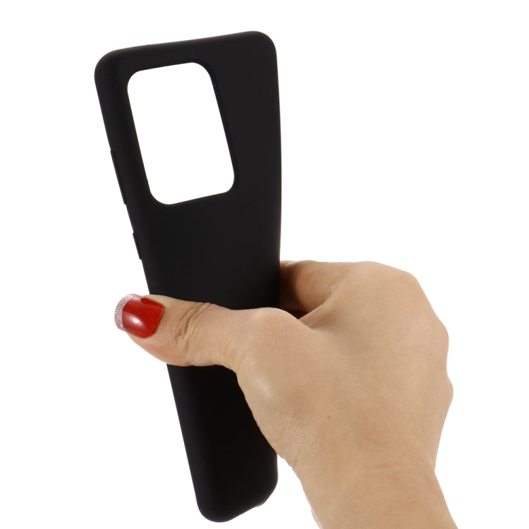 For Galaxy S20 Ultra Solid Color Liquid Silicone Shockproof Full Coverage Protective Case