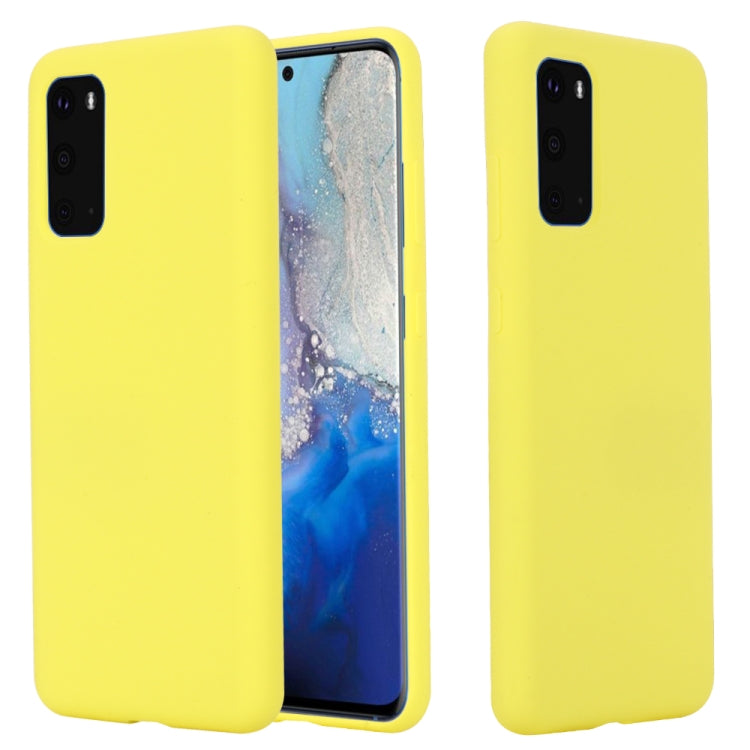 For Galaxy S20 Solid Color Liquid Silicone Shockproof Full Coverage Protective Case