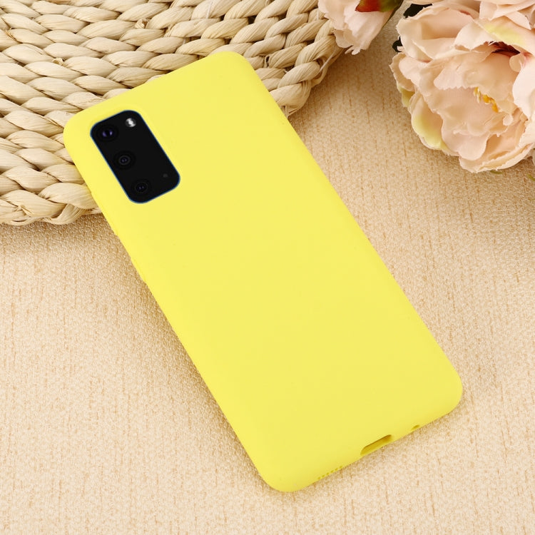 For Galaxy S20 Solid Color Liquid Silicone Shockproof Full Coverage Protective Case