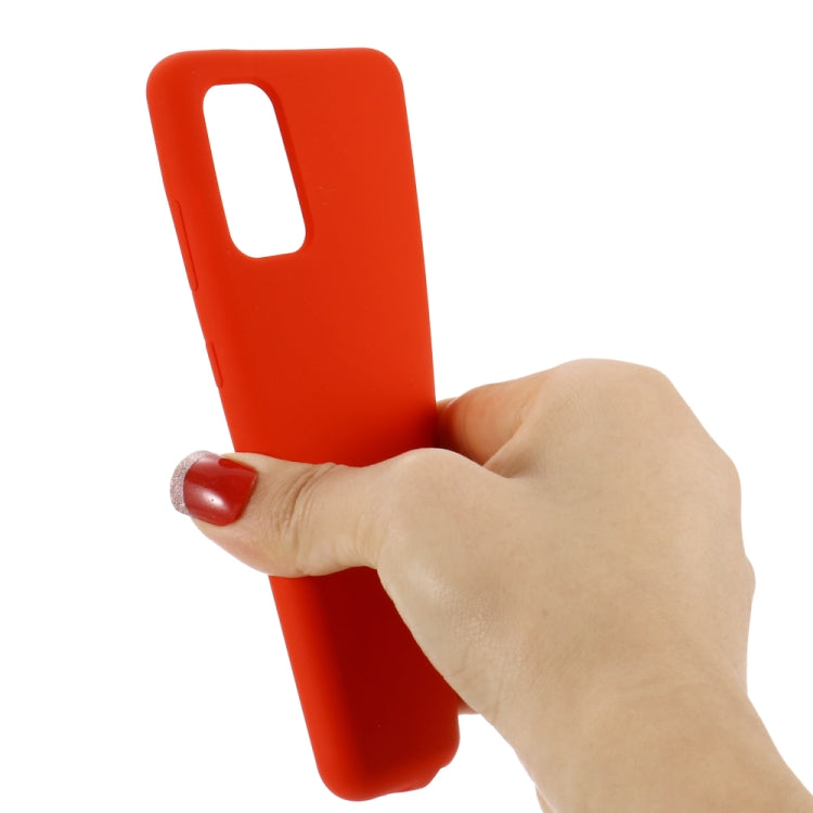For Galaxy S20 Solid Color Liquid Silicone Shockproof Full Coverage Protective Case