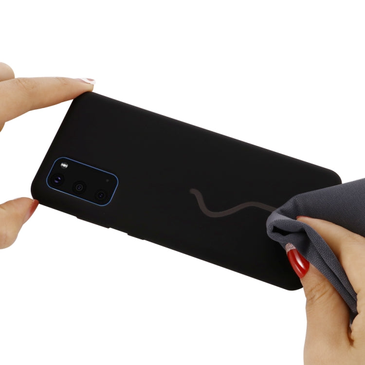For Galaxy S20 Solid Color Liquid Silicone Shockproof Full Coverage Protective Case