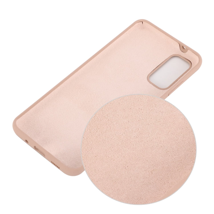 For Galaxy S20 Solid Color Liquid Silicone Shockproof Full Coverage Protective Case