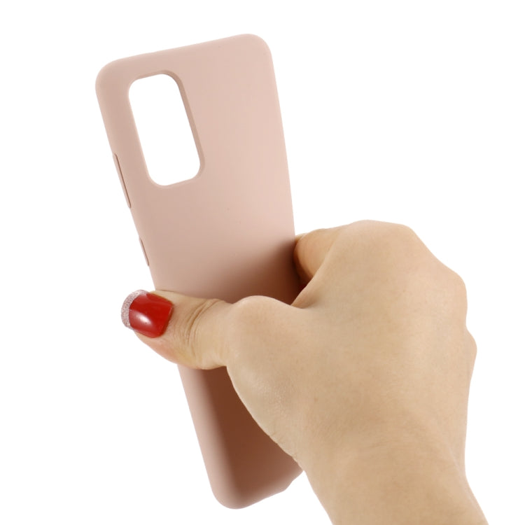 For Galaxy S20 Solid Color Liquid Silicone Shockproof Full Coverage Protective Case