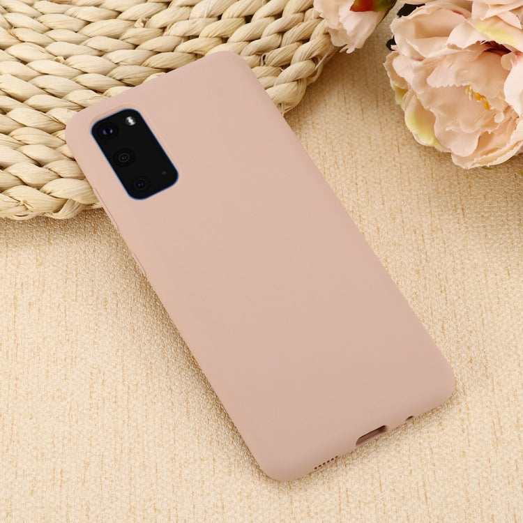 For Galaxy S20 Solid Color Liquid Silicone Shockproof Full Coverage Protective Case