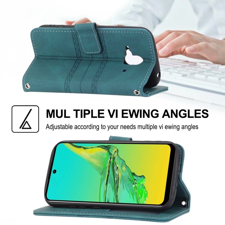 For Fujitsu Arrows F-52B Embossed Striped Magnetic Buckle Horizontal Flip Phone Leather Case