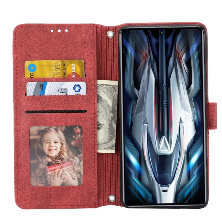 For Xiaomi Redmi K50 Gaming Embossed Striped Magnetic Buckle Horizontal Flip Phone Leather Case