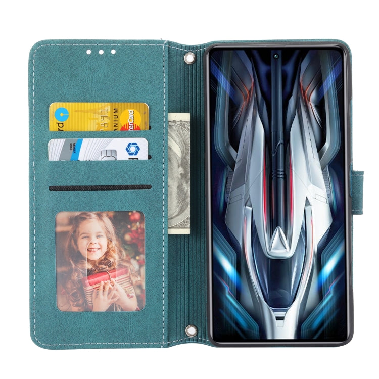 For Xiaomi Redmi K50 Gaming Embossed Striped Magnetic Buckle Horizontal Flip Phone Leather Case