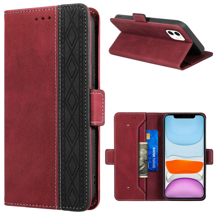 For iPhone 11 Stitching Magnetic RFID Leather Case