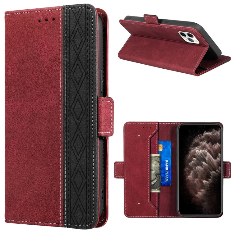 For iPhone 11 Pro Max Stitching Magnetic RFID Leather Case