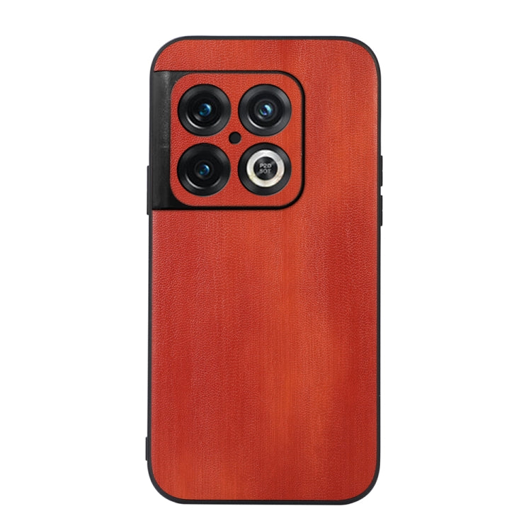 For OnePlus 10 Pro 5G Yellow Cow Texture PU Phone Case