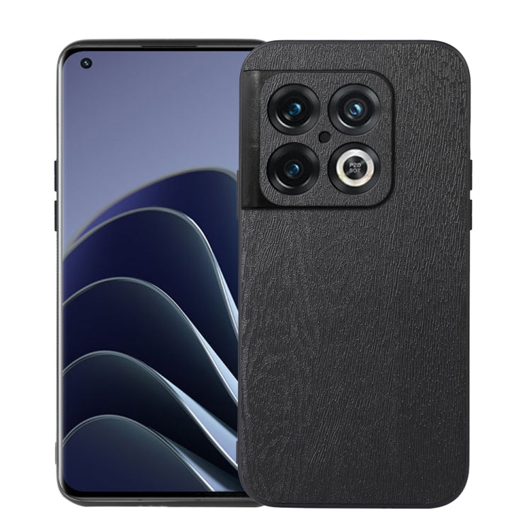 For OnePlus 10 Pro 5G Wood Texture PU Phone Case