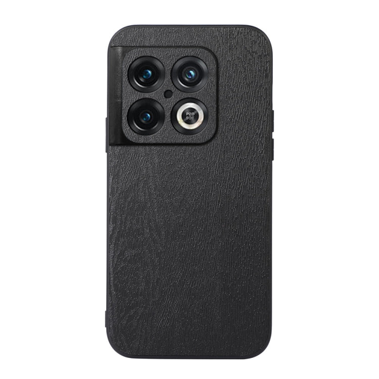 For OnePlus 10 Pro 5G Wood Texture PU Phone Case