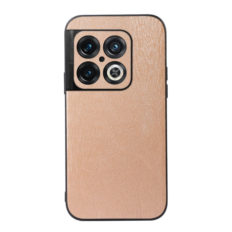 For OnePlus 10 Pro 5G Wood Texture PU Phone Case