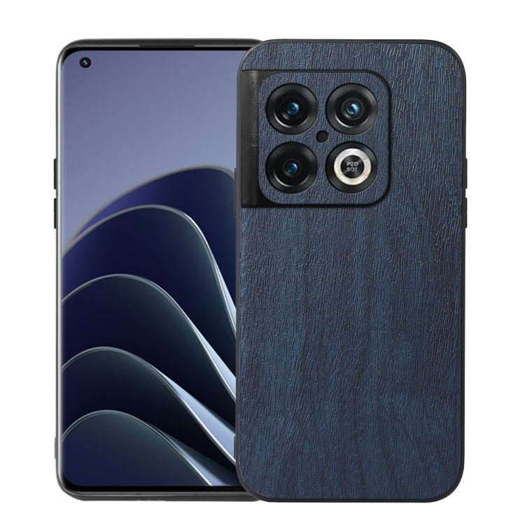 For OnePlus 10 Pro 5G Wood Texture PU Phone Case