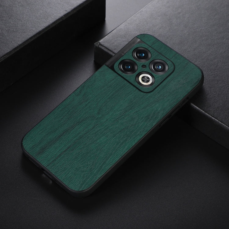 For OnePlus 10 Pro 5G Wood Texture PU Phone Case