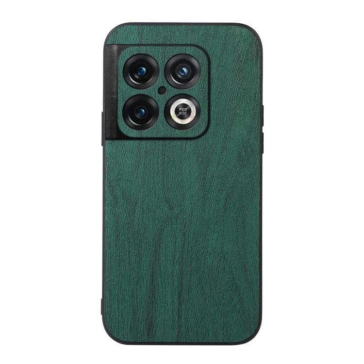 For OnePlus 10 Pro 5G Wood Texture PU Phone Case