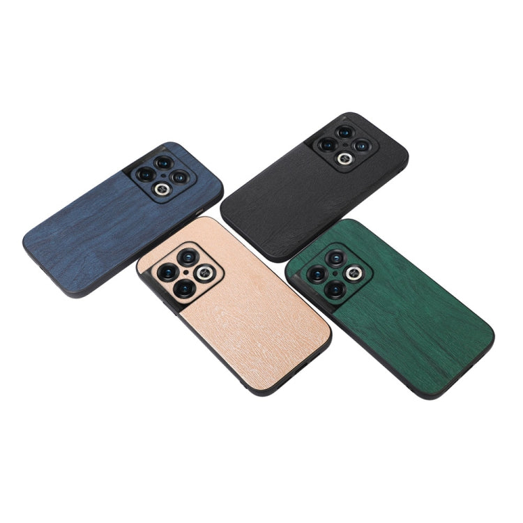 For OnePlus 10 Pro 5G Wood Texture PU Phone Case