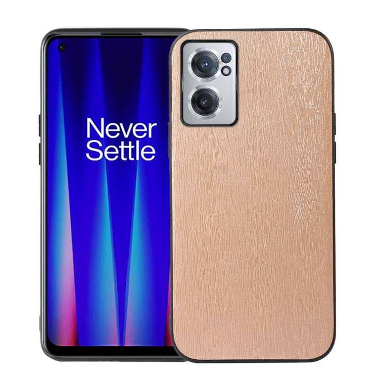 For OnePlus Nord CE 2 5G Wood Texture PU Phone Case
